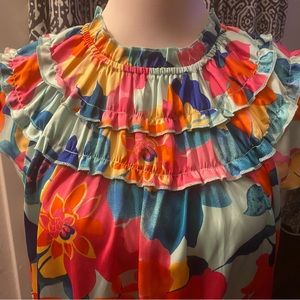 BiBi XL Ruffle Blouse NWOT